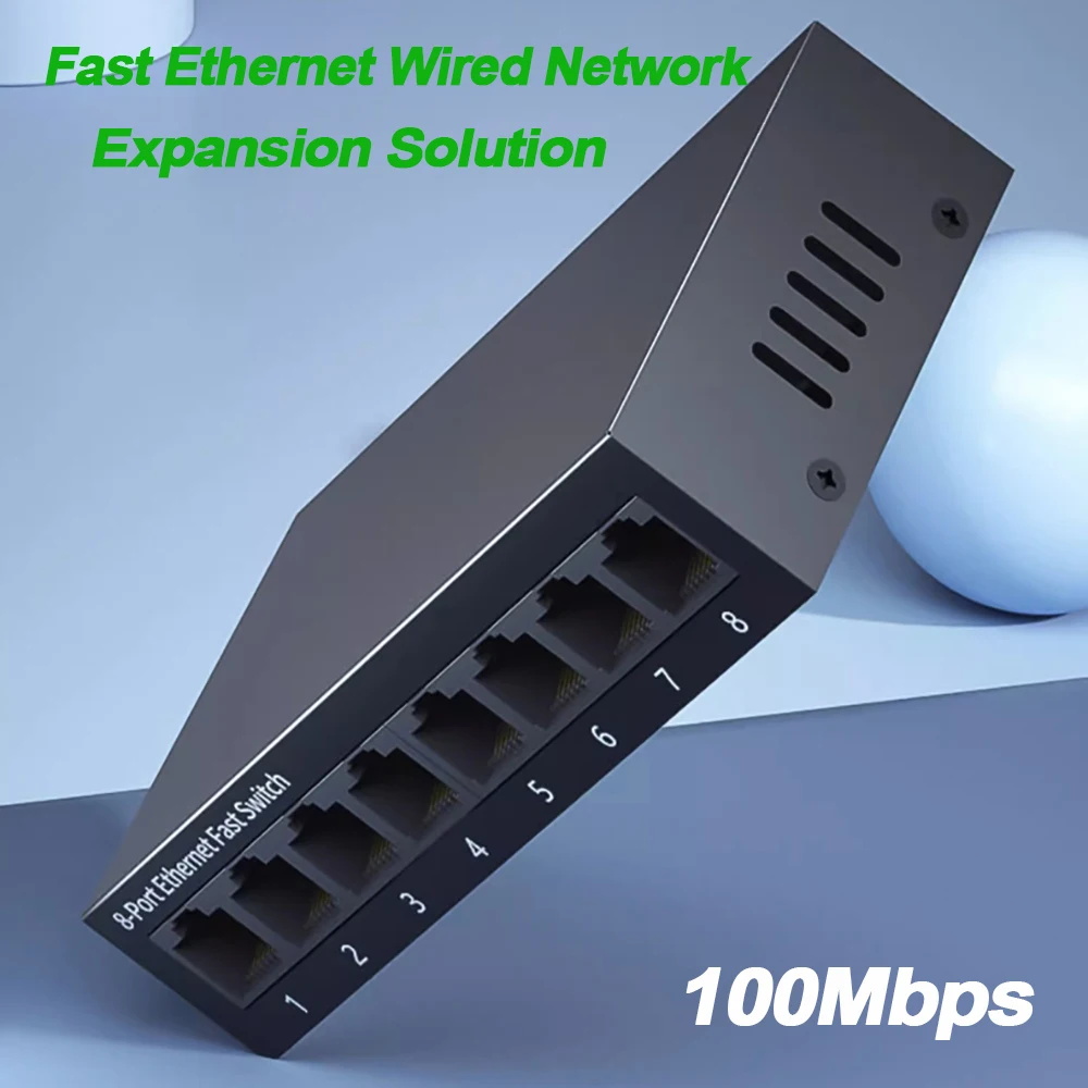 5/8 포트 10/100Mbps 네트워크 스위치 홈 오피스 EU 플러그용 미니 이더넷 고속 네트워크 스위치 분배기