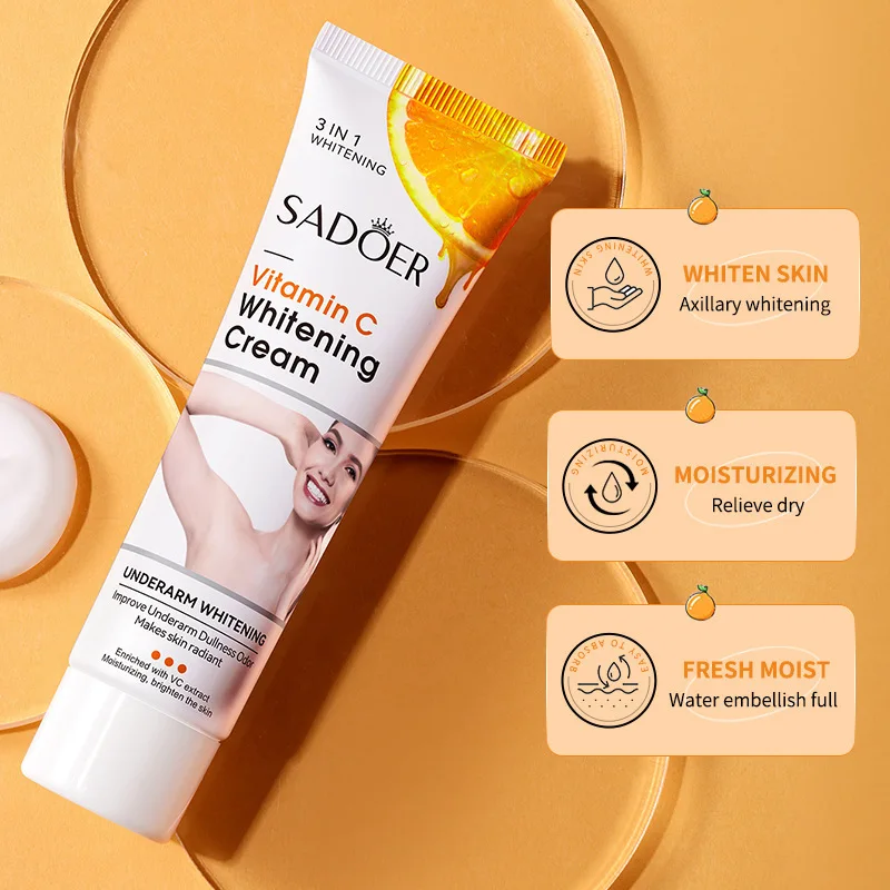 SADOER Vitamin C Body Lotion Moisturizing Armpit Body Care Nourishing Anti Drying Tender Smooth Exfoliating Creams Skin Care