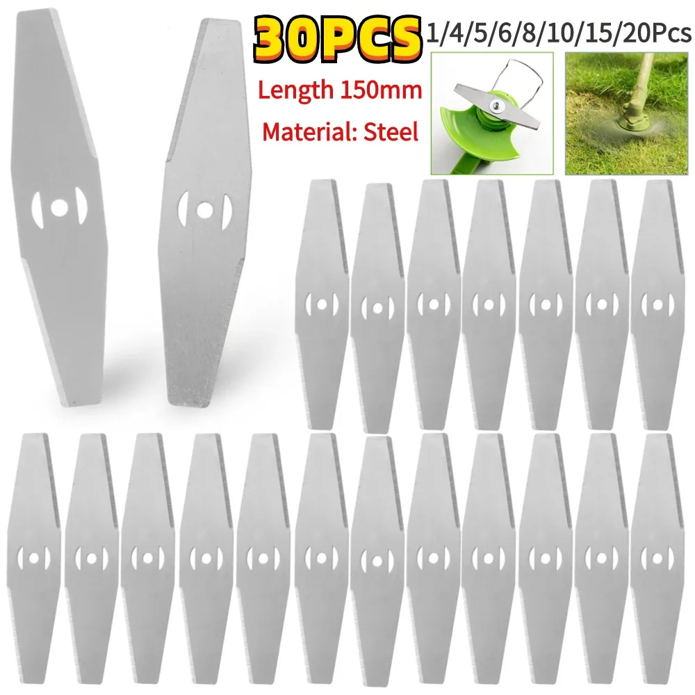 1-30PCS 150mm Grass String Trimmer Head Replacement Saw Blades Metal Lawn Mower Fittings Parts Garden Power Tools Accessories