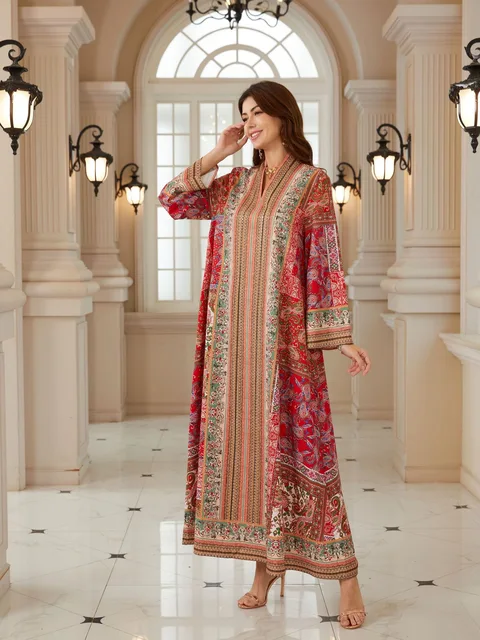 Luxueux Abaya brodé pull fleuri Abaya conservateur à manches longues Abaya concepteur dubaï brodé Galabiyat