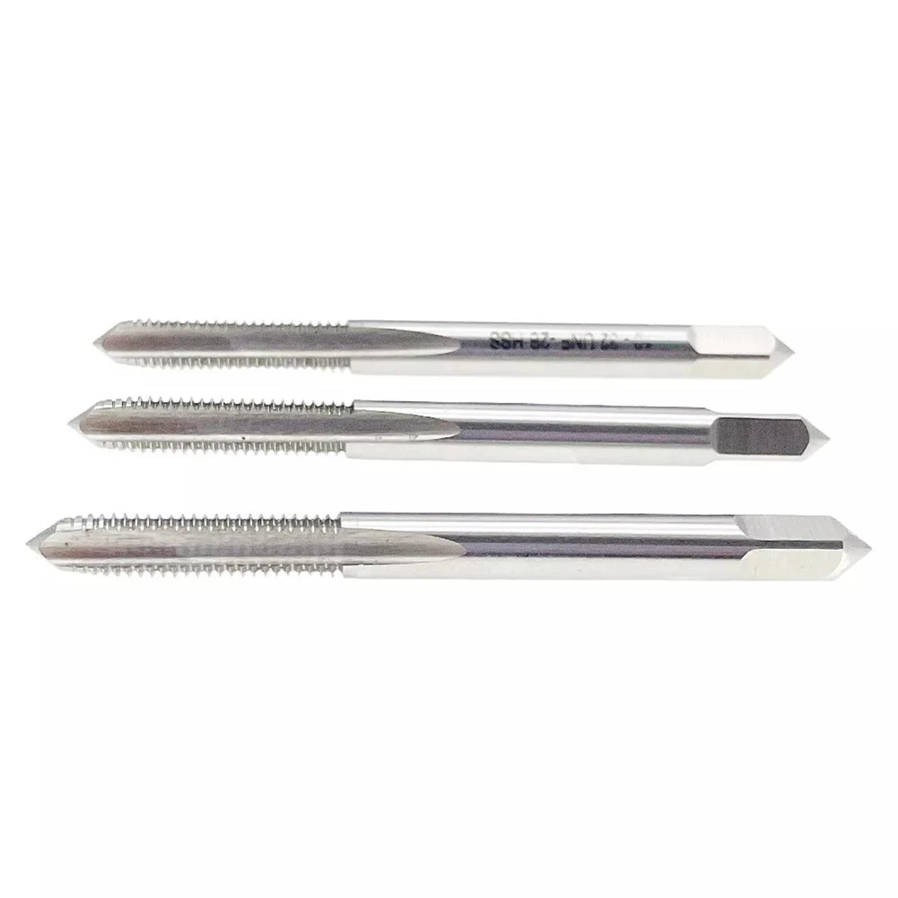 3PCS 10-32 나사탭 세트 10x32 고속강 직선 홈 나사탭핑 내부 공구