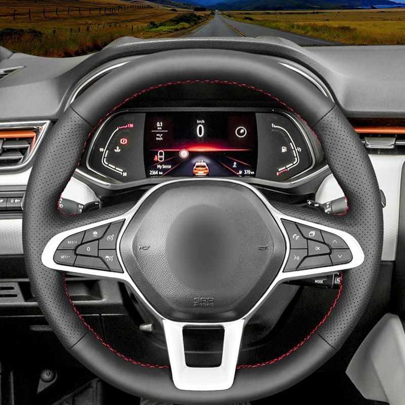 

Car Braid On The Steering Wheel Cover for Renault Clio 5 V 2019-2020 Captur 2 2020 Zoe 2020 Auto DIY Interior Accessories