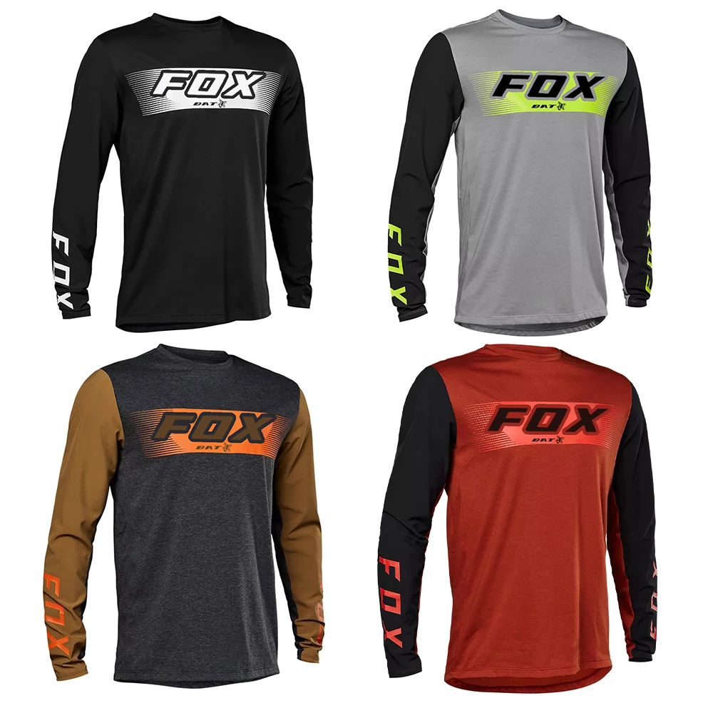 

Men BAT FOX Long Sleeve Motocross Shirt Downhill Jersey MTB Off-Road Quick Dry Breathable Enduro Jeresy Maillot ciclista