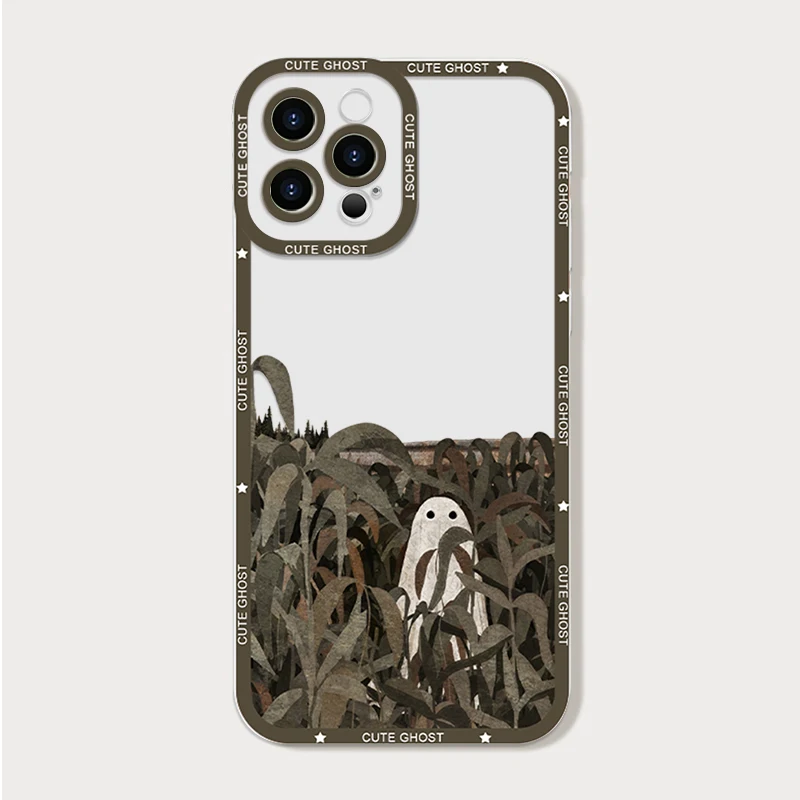 Cute Cartoon Little Ghost Clear Soft Phone Case