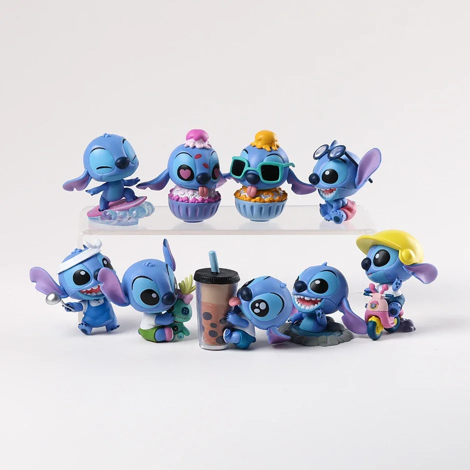 

9pcs/set Stitch Cosbi Collection Series 1 Figure Models Desktop Ornaments Toys Gift