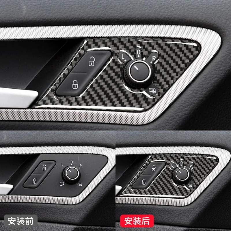 Für Volkswagen Golf 7 7,5 Carbon Fibre Innen Tür Lock-Taste Dekorative  Aufkleber Modifizierte Auto Zubehör Innen