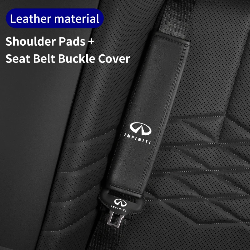 인피니티 Q50 FX35 Q30 G37 Q70 QX70 G35 Q60 QX50 용 카시트 어깨 패드 커버 안전벨트 버클 보호대 내부 액세서리