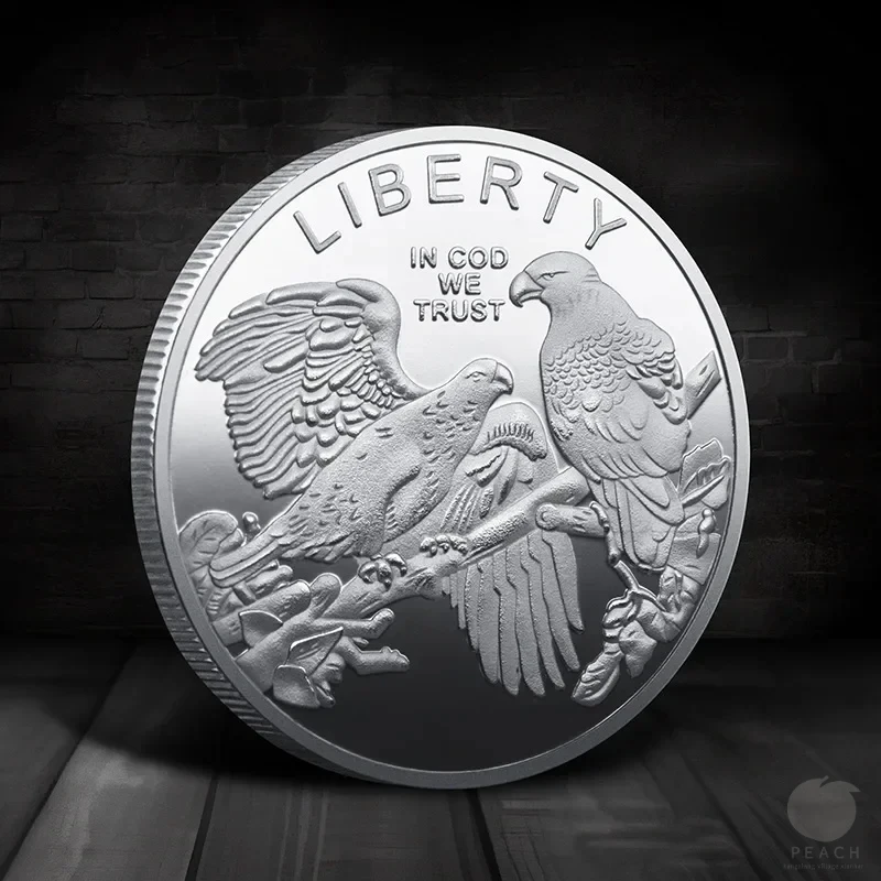 Commemorative Coin American Eagle of Liberty Double Eagle Lucky Gold Silver Medal