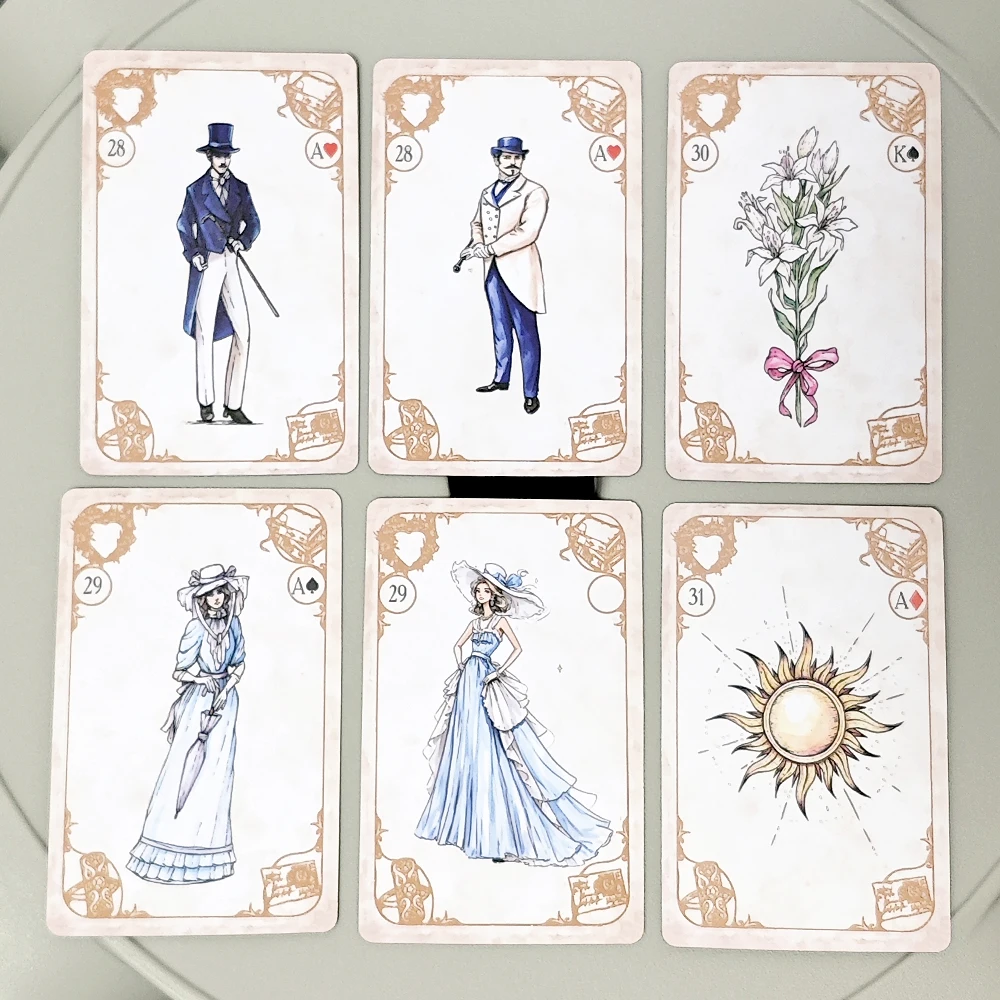 運命の兆し ルノルマンデッキ 9*6cm カード 36 枚とエクストラカード 6