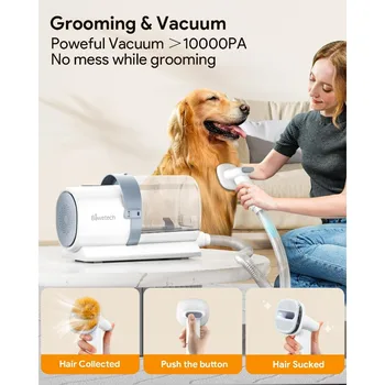Dog Grooming Vacuum, 2.5L Large Capacity, 10000PA Powerful Suction 99% Pet Hair, 4 Grooming Tools for Dogs Cats Home Cleaning 2