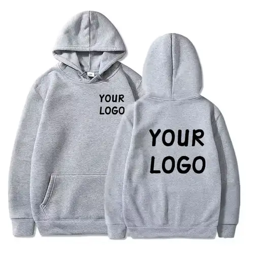 DIY Custom Your Brand LOGO  Men Women Casual Hoodie  Top Solid Color Pullover Street Personality Sweatshirt Custom Gifts - Image 4