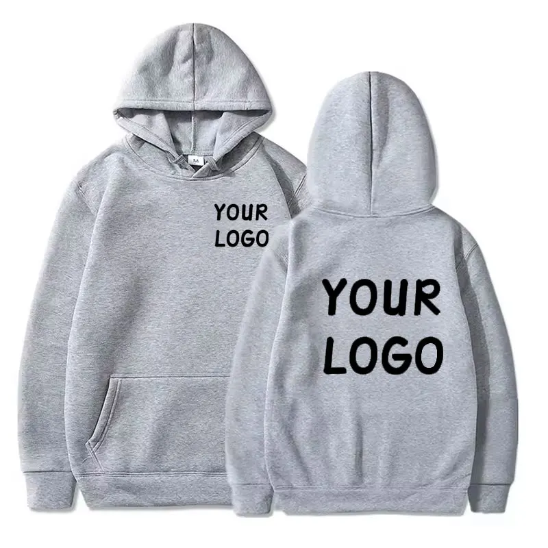Fai da te Personalizza il logo del tuo marchio Uomo Donna Felpa con cappuccio casual Top Pullover tinta unita Felpa con personalità di strada Regali personalizzati 4