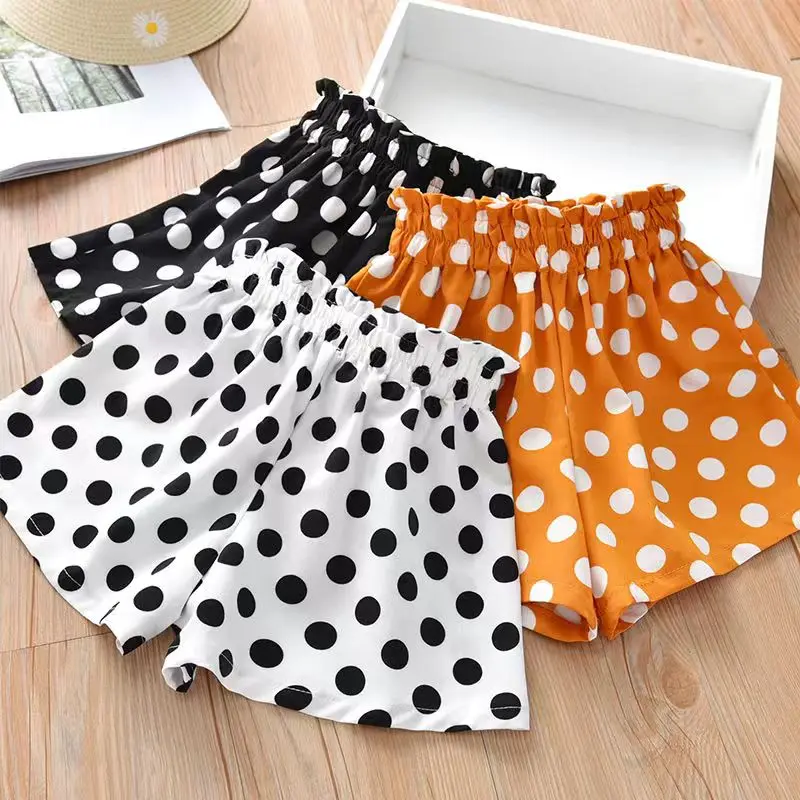 

Girls Shorts 2023 Summer Cute Wavelet Dot Skirt Pants For Small And Medium-sized Children Comfortable Breathable Casual Pants