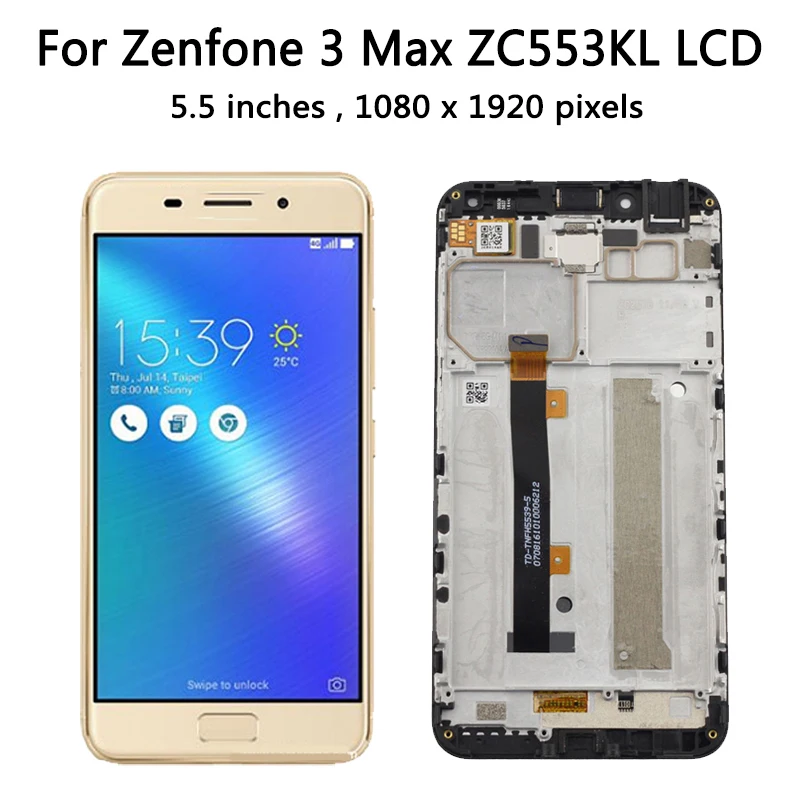 5.5 polegada para asus zenfone 3 max zc553kl x00ddb x00dda x00dd