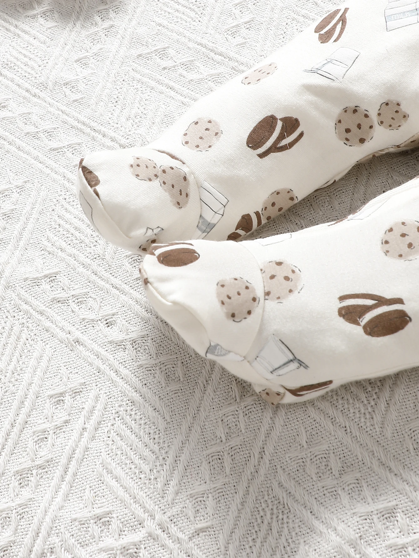 Baby Ankle Jumpsuit 2PCS Spring and Autumn Girls/Boys Bamboo Fiber Breathable Comfortable Brown Clean Flower Series baby clothes baby sleepsuit