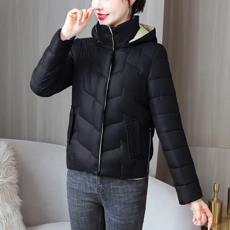 

Down cotton padded clothes women's winter 2022 new bright cotton padded jacket short