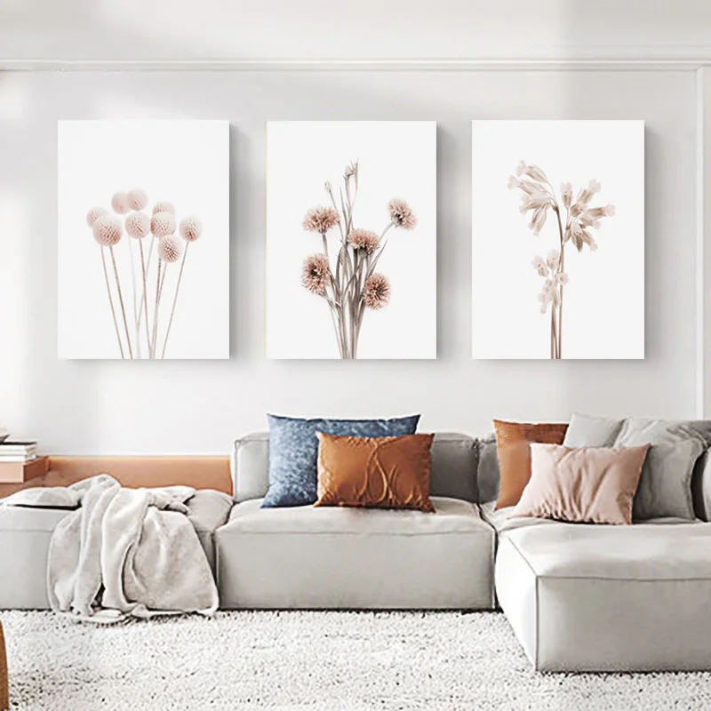 3PCS Modern Abstract Geometric Shape with Frame Canvas Painting Nordic Living Room Interior Decor Poster Wall Art Picture Decor