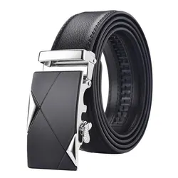 Luxury Men's Fashion Belt with Metal Buckle - High - Quality PU Leather - 120cm (Style A)