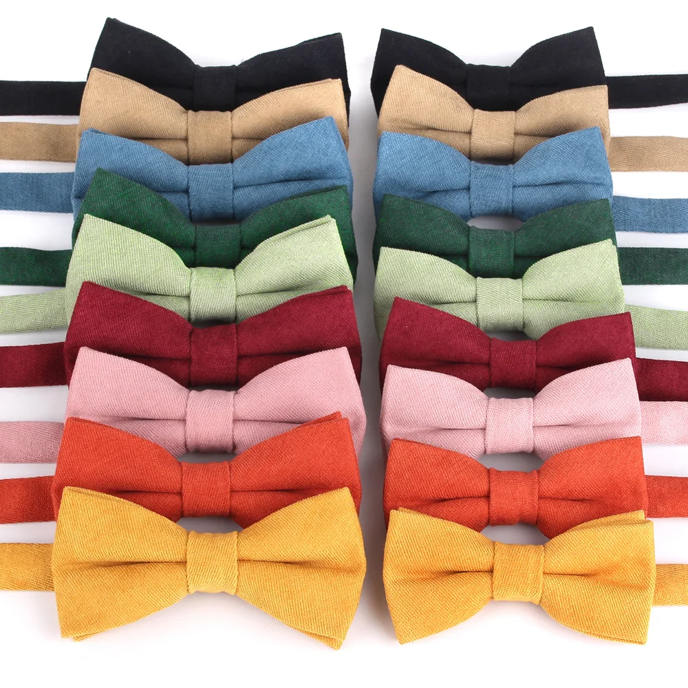 

2 Sizes Parent-Child Bow ties Set Solid Color Men Women Bow Tie Colorful Butterfly Blue Wine Red Cute Wedding Bowties Accessory