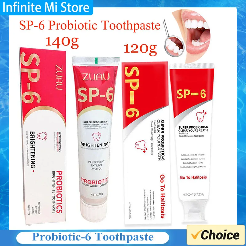 Teeth Whitening Product Teeth Whitening Essence Teeth Health Product Probiotic Toothpaste SP-6 Whitening Tooth Remove Plaque Stains Teeth Whitener Oral Hygiene Clean Fresh Breath 120g/140g