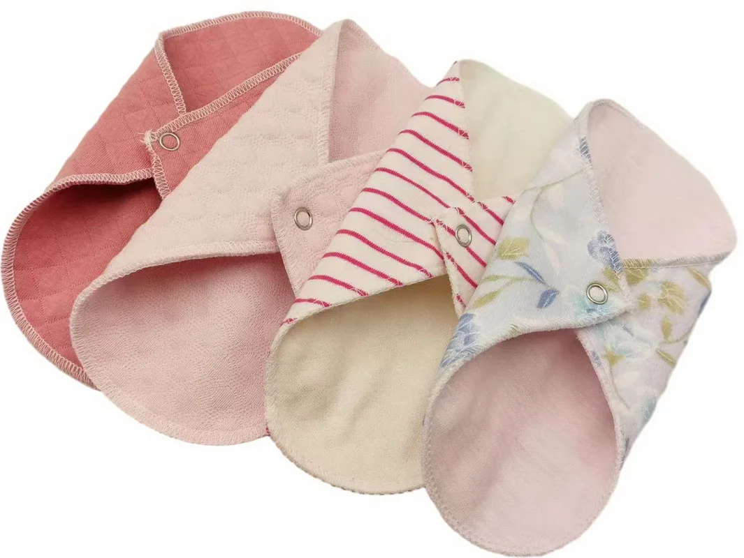 Menstrual Pads 180mm Length Reusable Mama Sanitary Cotton Panty Liner Thin Soft Washable