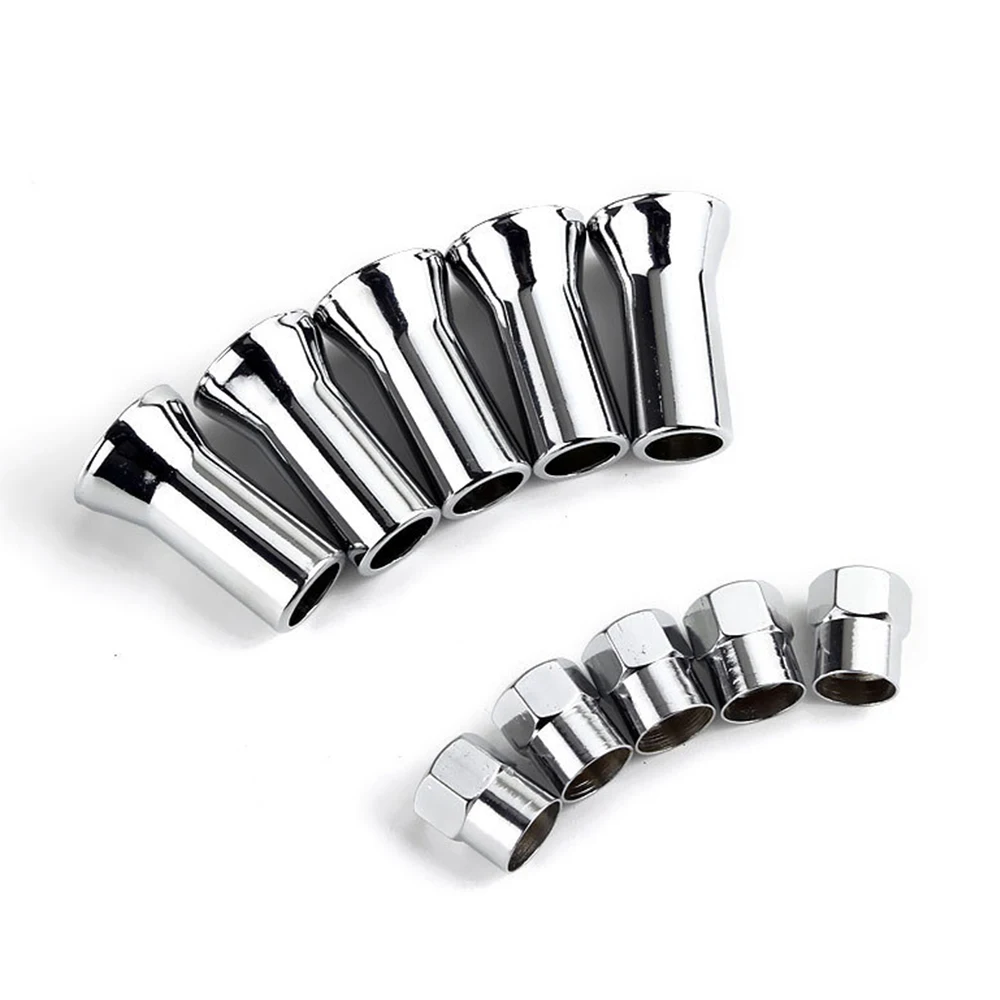 

10pcs Car Truck Tire Valve Cap Chrome TR413/TR414 Auto Parts Auto Tire Valve Stem Hex Cap With Sleeve Cap Bayonet Valve