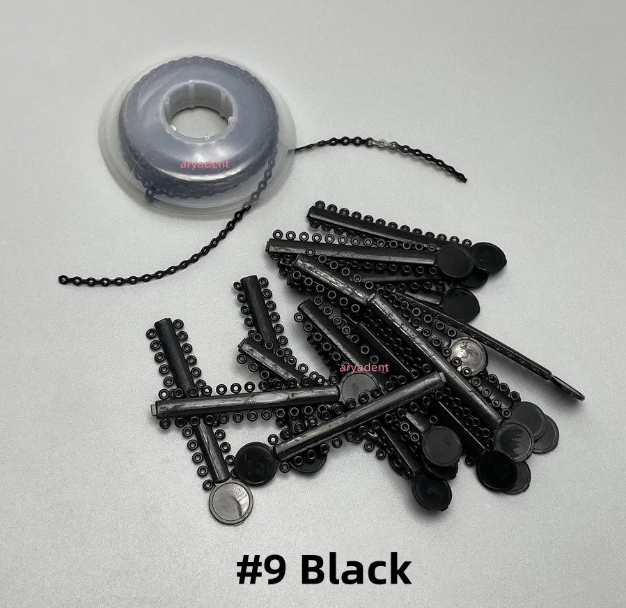 DentalOrthodonticPowerChain1040PCSElasticLigatureTiesBandsBracketsBracesBlackRubber