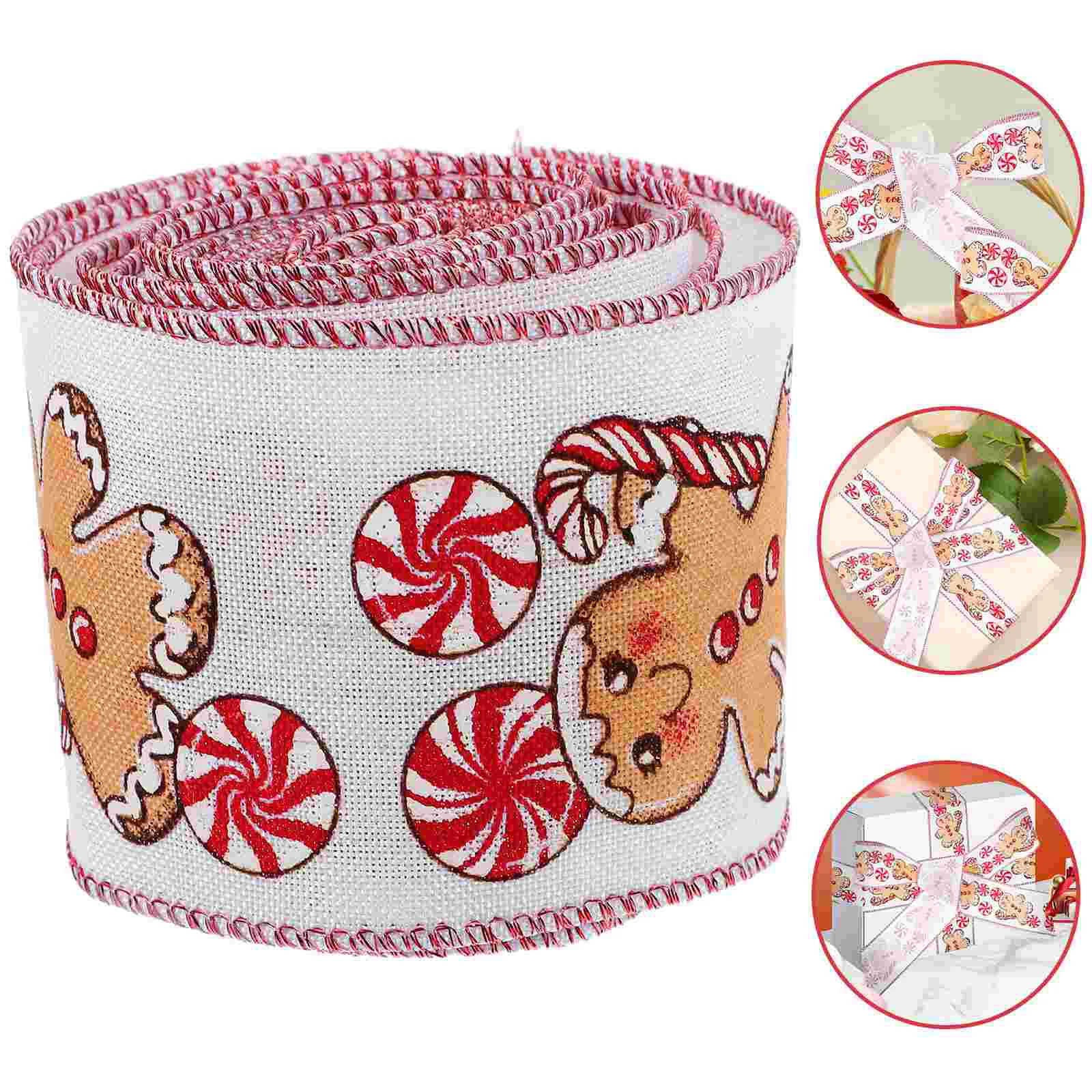 

Craft Xmas Linen Ribbon Christmas Crafts Making Ribbon Wrapping Ribbon Party Christmas Decoration Snowflake Plaid Ribbon