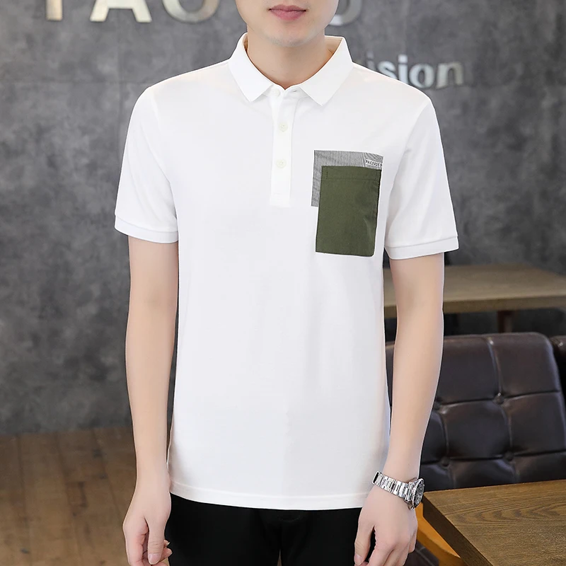 

2024 New Men's Summer Short sleeved Lapel T-shirt Letter Print Stripe Polo T-shirt Fashion Pullover High Quality Men's Clothing