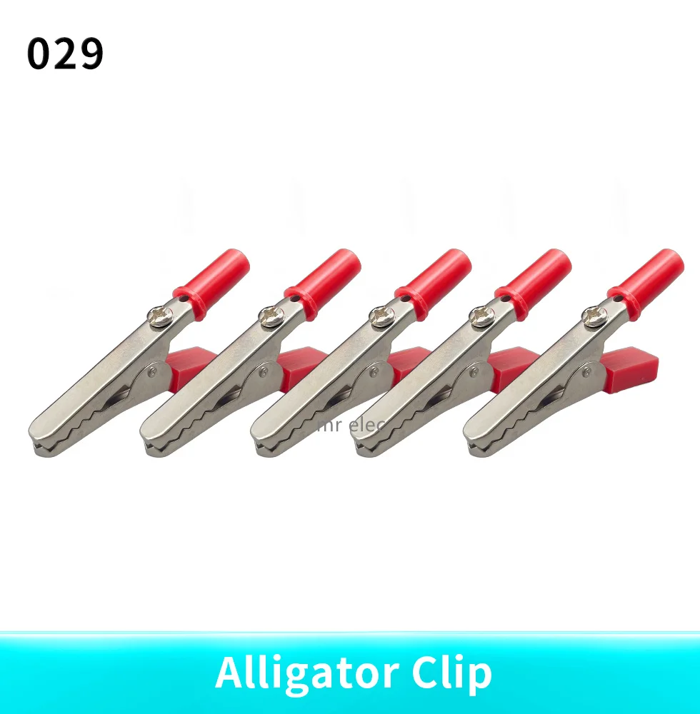 Insulated Crocodile clip Plastic Handle Cable Lead Test Charging Clamp Metal Crocodile Clamp Length 50mm alligator clips