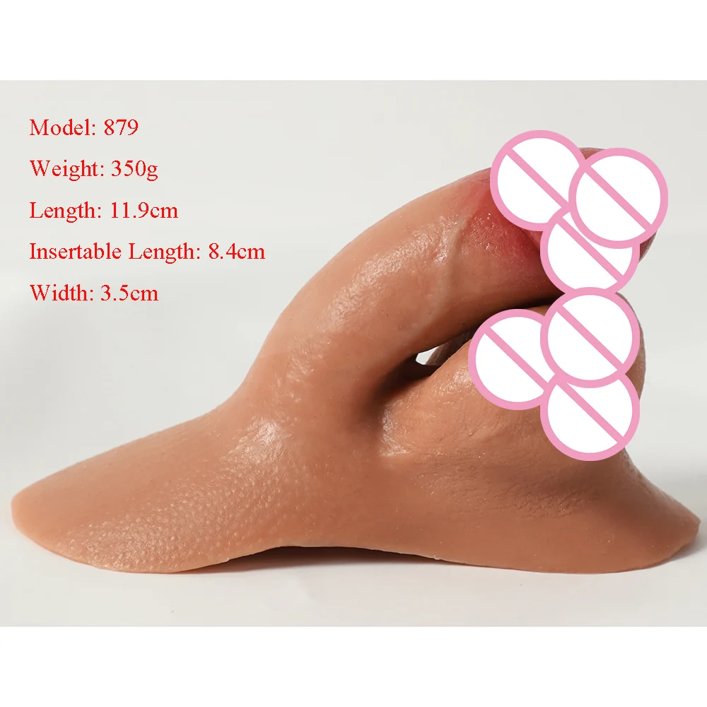 Ftm Packers 2 in 1 Ultra Soft Silicone Hollow Penis Sleeve Big Scrotum Prosthetic Stroker