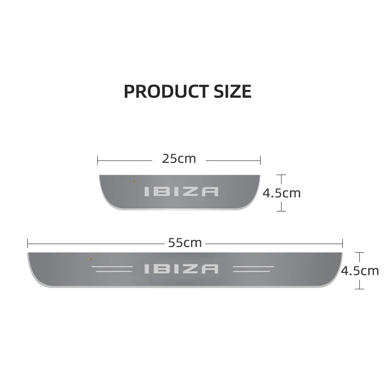 Custom Wireless LED Car Pedal Light Threshold Channel Wear Lights For SEAT  Ibiza Leon Arona Ateca Arosa Exeo Tarraco auto parts