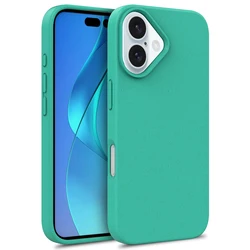 Eco-Friendly Wheat Straw Shockproof Matte Phone Case - iPhone 14 Pro Max (Green)
