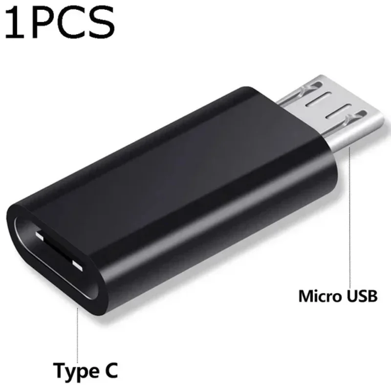 1/2/3/4Pcs 마이크로 USB 남성-타입 C 여성 안드로이드 폰 어댑터 타입-C-마이크로 커넥터 충전 데이터 전송 변환기