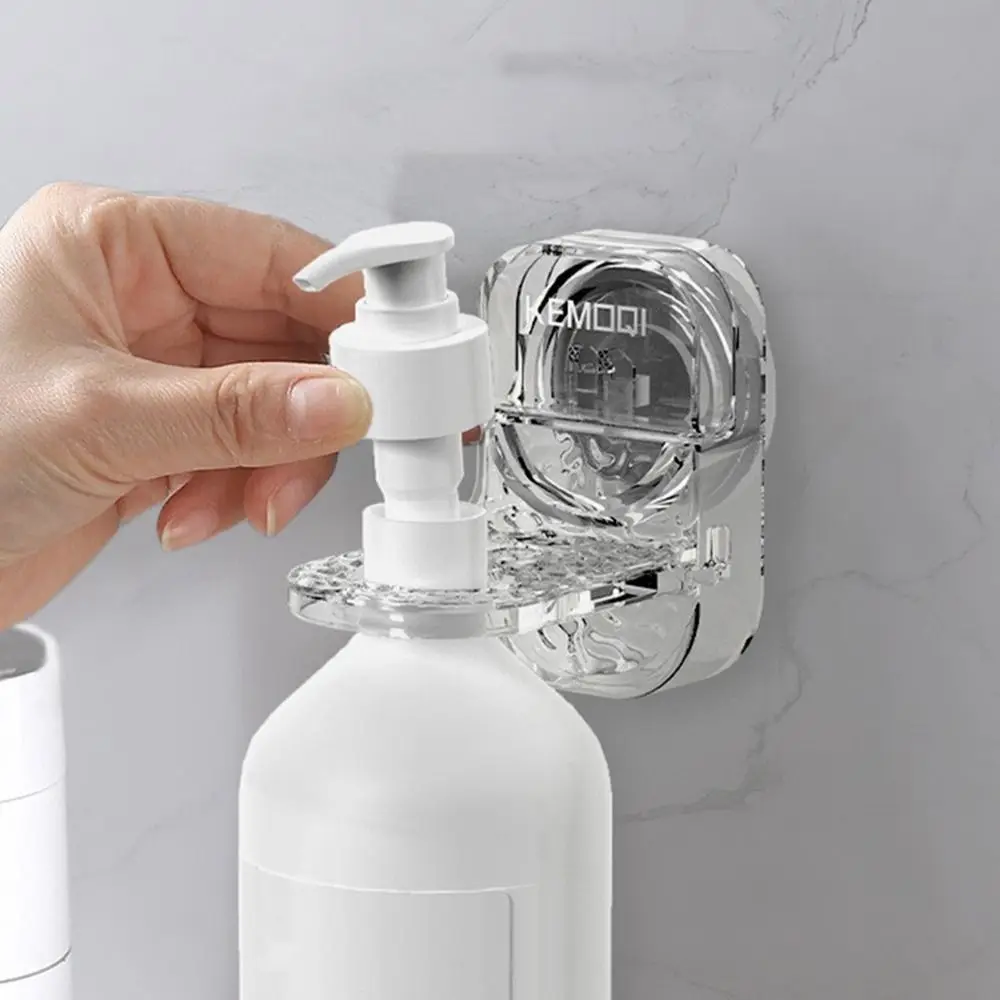 Plastic Suction Cup Shower Gel Bottle Rack Wall Mounted Punch-free Soap Dispenser Holders Adjustable Shampoo Hanger Hooks