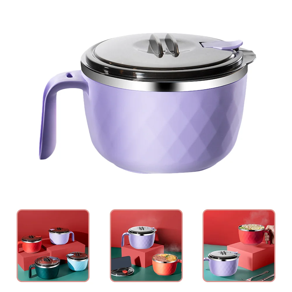 

Instant Noodle Bowl Sturdy Soup Bowl Stainless Steel Instant Noodle With Handle