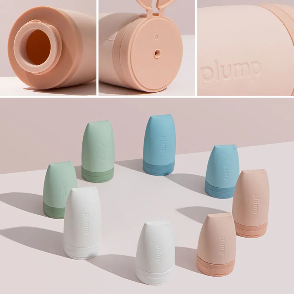 

Portable Silicone Refillable Bottles Mini Leak Proof Travel Sub Bottle Extrusion Lotion Bottles Beauty Tools Split Bottle