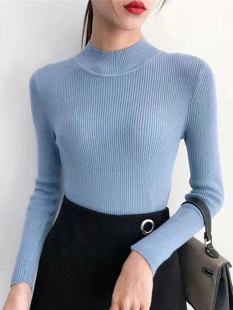 Women’s Mock Neck Knitted Sweater 2