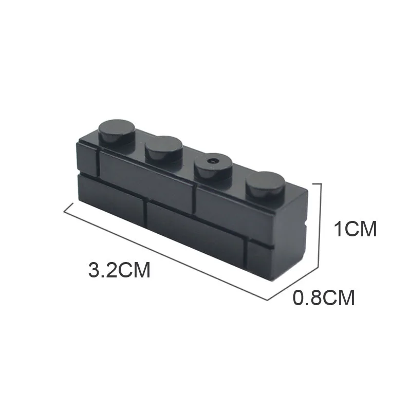 Building Blocks Toys 30pcs Wall Striped Bricks MOC 1x4 Palace Castle Creative Figures Military House Wall Transparency Parts