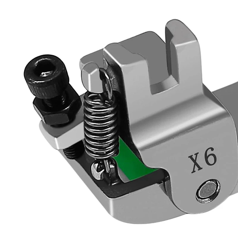 GIGI X6 Adjustables Edge Guide Rolled Hem Feet 0.1-12.5Mm, Roller Hemmer Press Foot For Industrial Lockstitch