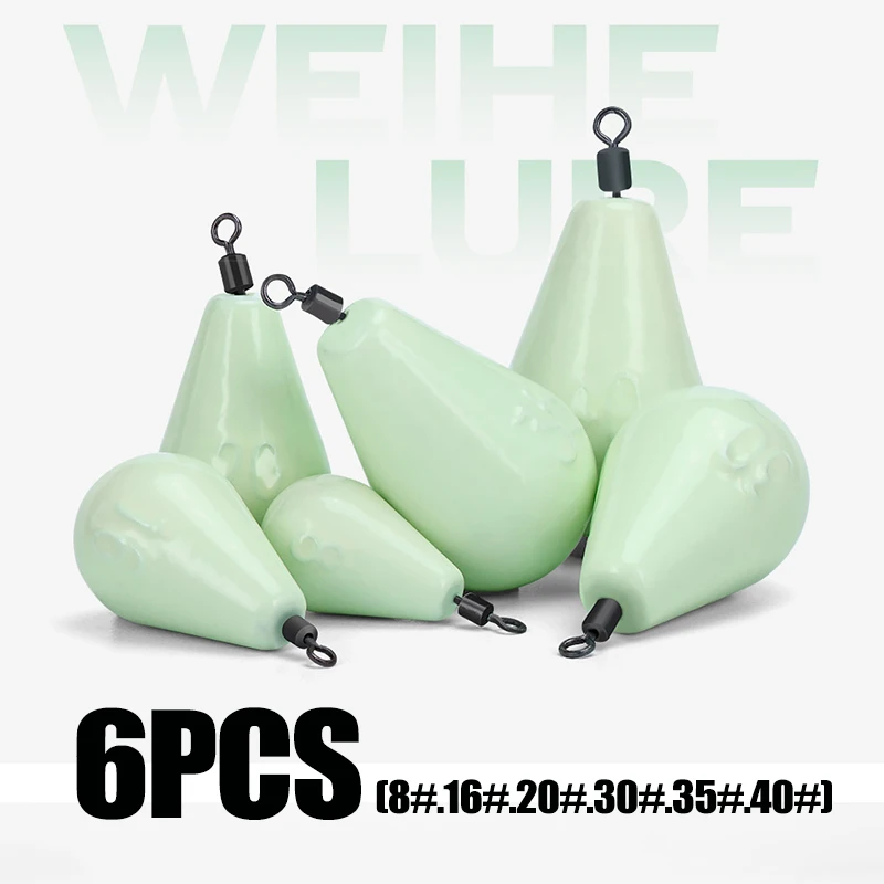 WEIHE Luminous Lead Fishing Sinker