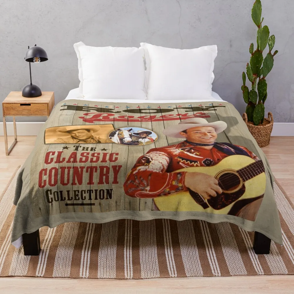 

Roy Rogers – The Classic Country Collection Throw Blanket Personalized Gift Sofas Fluffy Shaggy Blanket Picnic Blanket