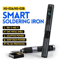 FNIRSI HS-02 TYPE-C Electric Soldering Iron Adjustable Temperature Portable Digital Solder Station Tips 100W HS-01 Upgrade 1