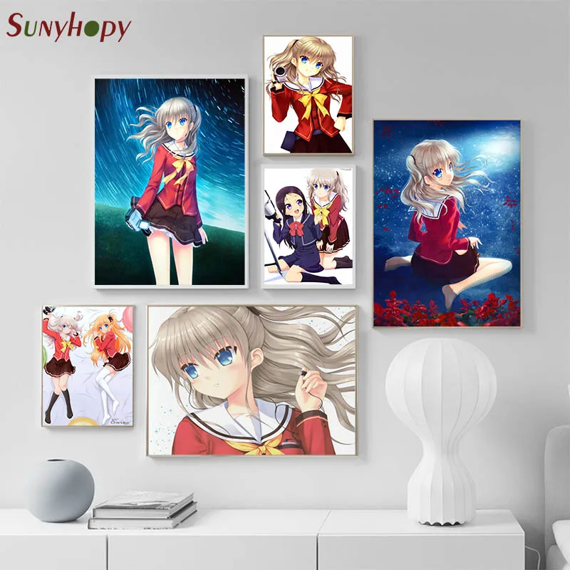 Anime Pittura Di Alta Qualità Charlotte Canvas Poster Wall Home Decor No Frame Muslimah