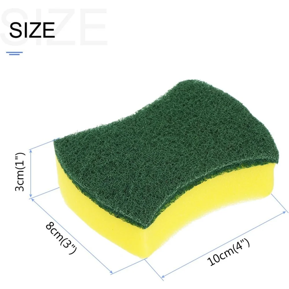 10pcs Magic Cleaning Sponges Double-sided Reusable Kitchen Sponge Wipes Pan Pot Dishwashing Scouring Pads Brush Clean Tools