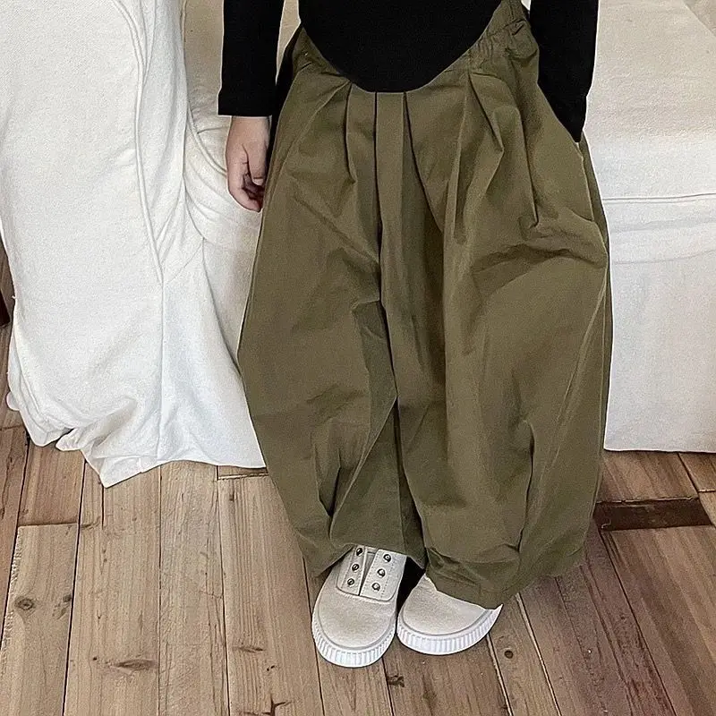 GirlsCasualPants2023AutumnChildrensBabyLooseWideLegPants