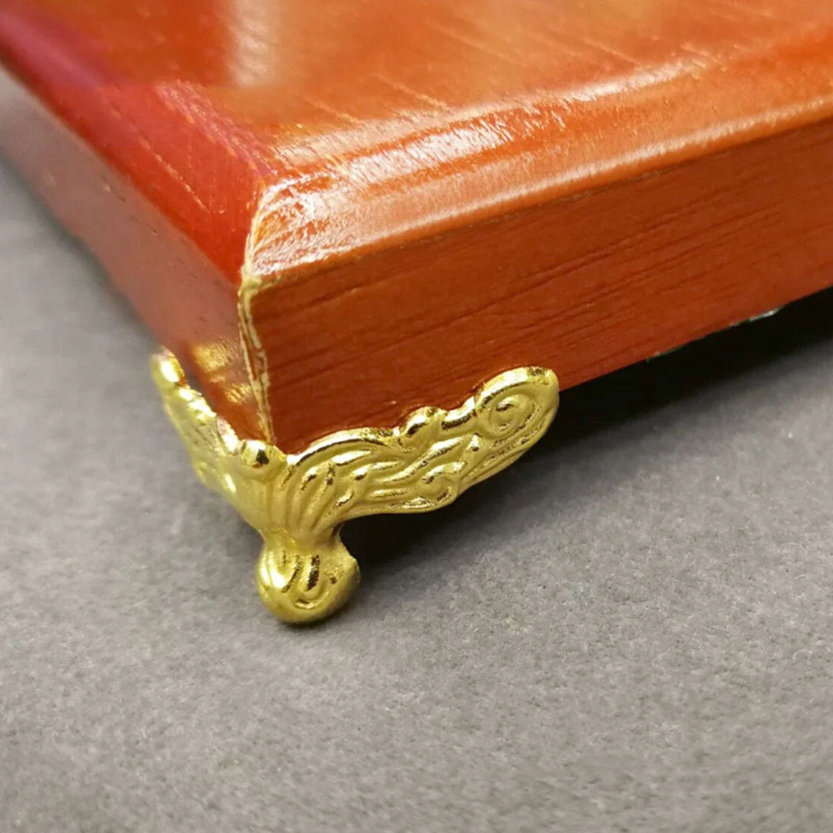 Set of 4 Elegant Gold Alloy Furniture Corner Protectors