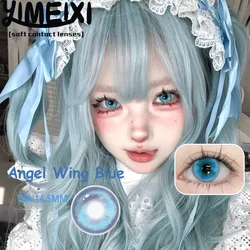 Vibrant Cosplay Colored Contact Lenses for Eye Beauty - Yearly Soft Lens, 2PCS Set (Angel Wing Blue)