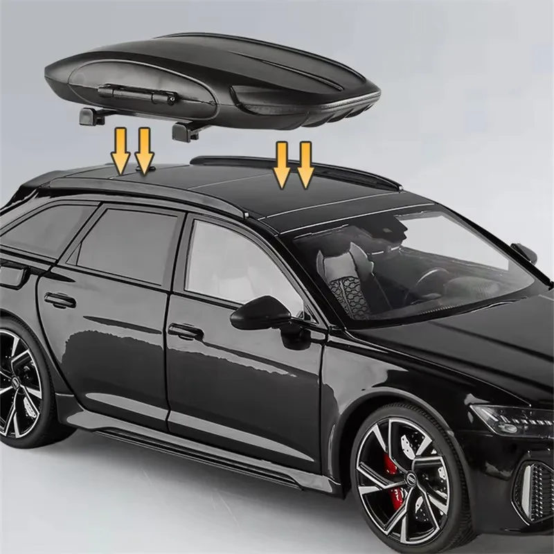 1/18 Audi RS6 Avant Station Wagon Alloy Car Model Diecasts Metal Sports Vehicles Car Model Simulation Sound Light Kids Toys Gift 4