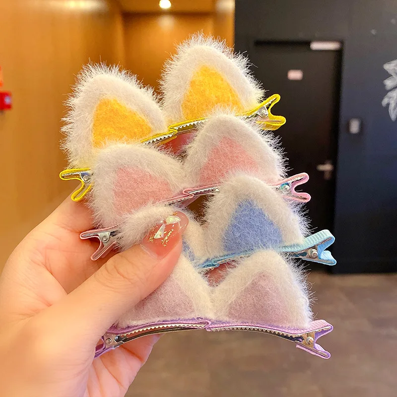 Oreilles De Chat En Peluche - Pince à Cheveux Cosplay - Multiple Couleurs - Pour Déguisement Fête
